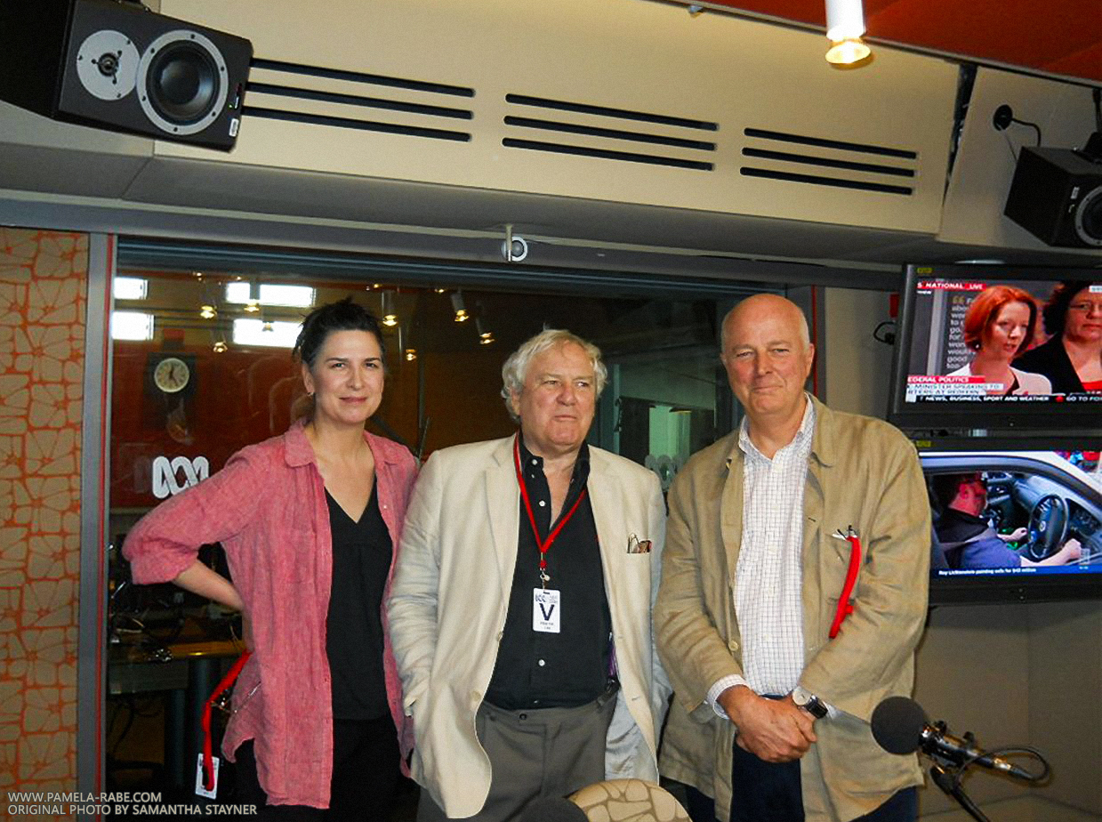Stuart Littlemore, Frank Moorhouse, Pamela Rabe (Samantha Stayner - ABC Local Radio)